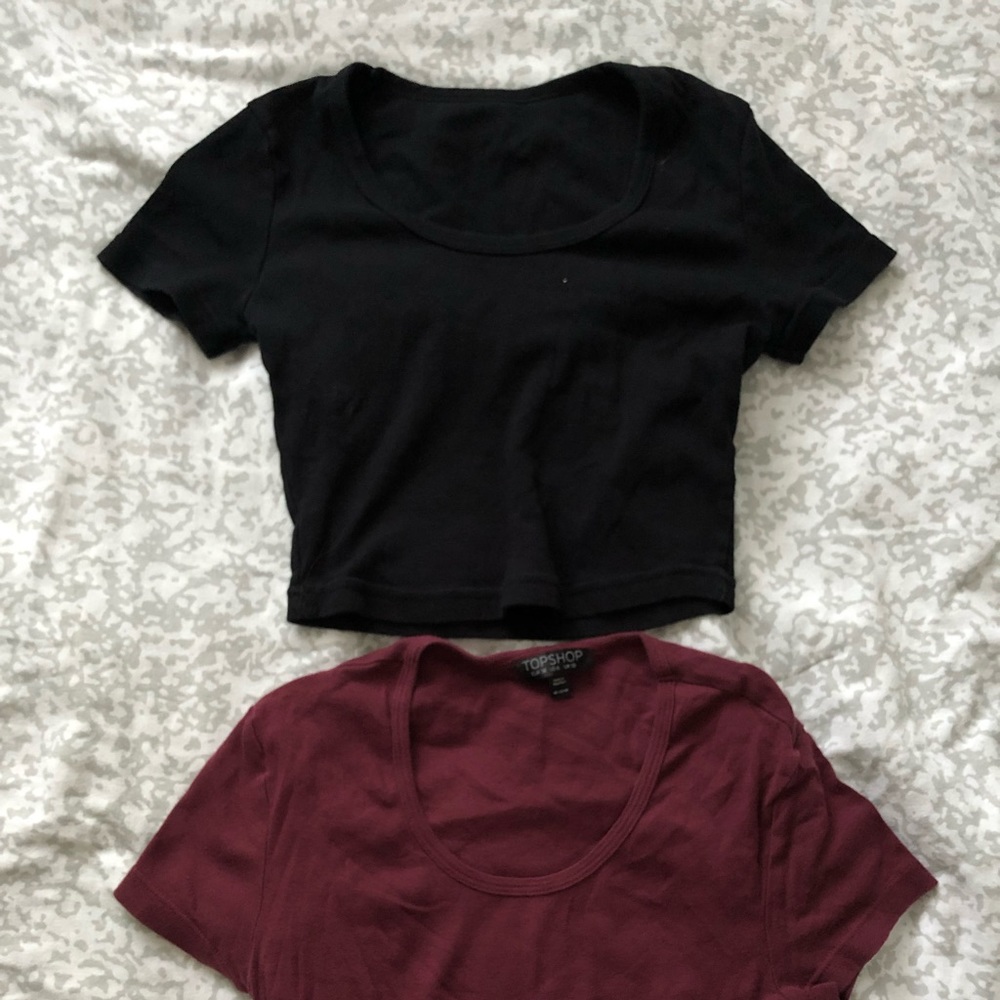 Scoop Neck Crop Tops